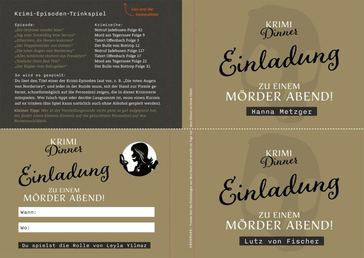 Produktbild Krimi Dinner - Ein mörderisches Casting (Deutsch)