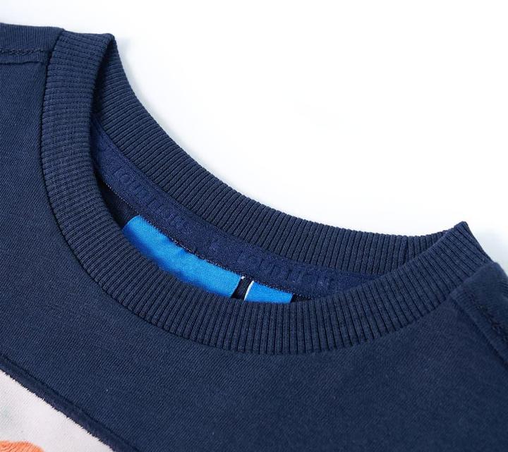 Immagine prodotto VidaXL Camicia da bambino a maniche lunghe blu navy melange 116,Materiale: 100 (116)