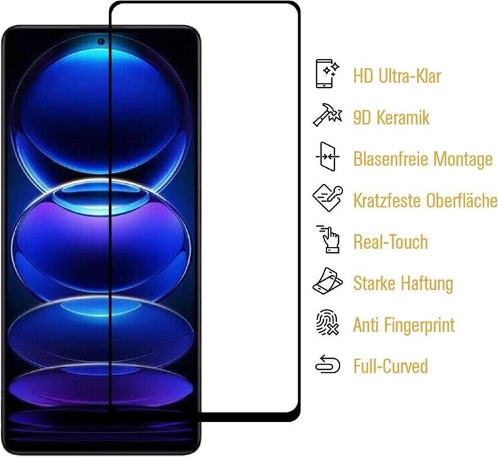 Produktbild Protectorking 1x Ceramic-Glass Full Cover HD Klar (1 Stück, Xiaomi Redmi Note 12 Pro 5G)