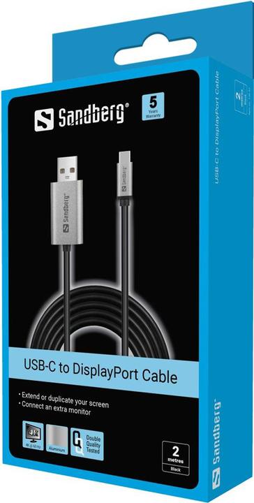 Produktbild Sandberg DisplayPort – USB C (2 m, DisplayPort)