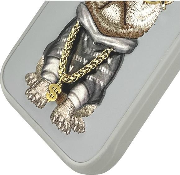 Actual product image Nimmy case iPhone 15 Pro Max 6.7" gray Glasses Cool Dog (Apple iPhone 15 Pro Max)