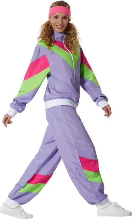 Actual product image tectake Women's Fancy Dress Costume - Retro 80s 90s Tracksuit (S)