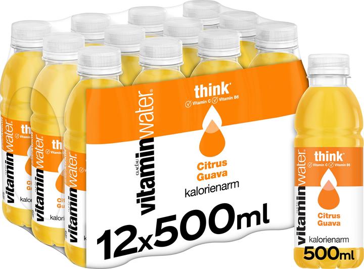 Glacéau vitaminwater Think (Agrumes, Goyave, 12 x)