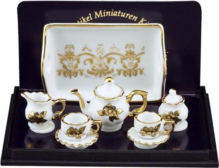 Actual product image Reutter 001.347/6 - Teaset Baronesse "Goldblume", Miniature (5.5 x 8 x 5 cm)