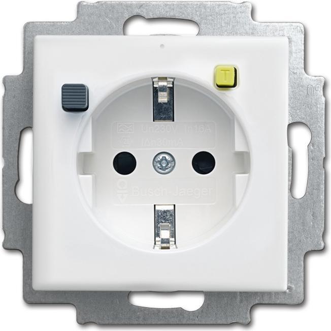Produktbild Busch-Jaeger FI-Schukomat VDEO664 3120 EUCB-914 alpinweiss Busch-balance SI