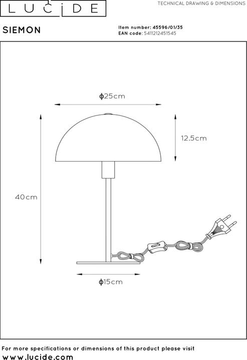 Actual product image Lucide Siemon (E14)
