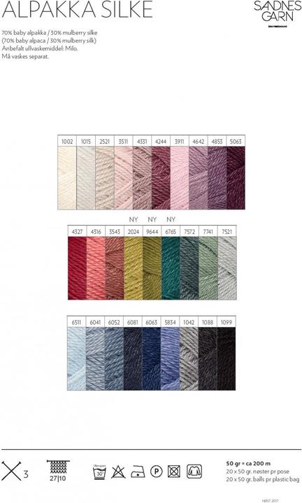Actual product image Sandnes Garn Alpaca Silke 50g (200 m)