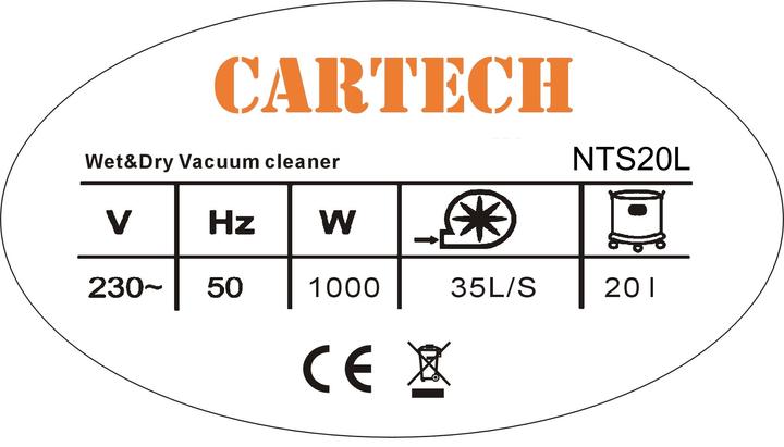 Image du produit CarTech Aspirateur eau et poussière (Aspirateur eau et poussière)