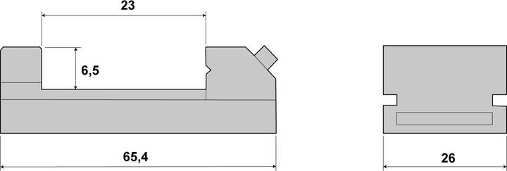 Produktbild Paulimot Niederzugschraubstock 26 mm Backenbreite
