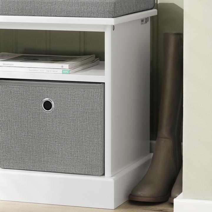 Produktbild SoBuy Sitzbank mit Körben (96 cm)