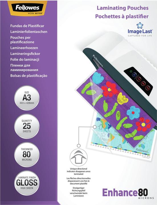 Fellowes Enhance 80 (A3, 25 Piece, 80 µm)