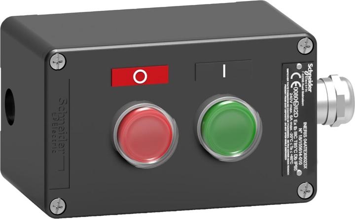 Image du produit Schneider Electric Station à Boutons-Poussoirs Atex (Métal) 1 Xawf210ex Vert