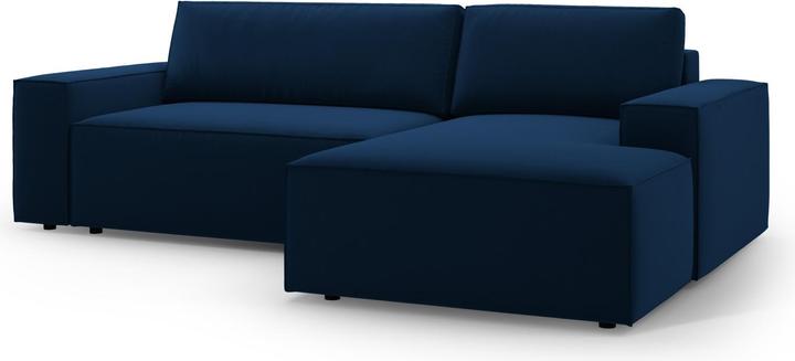 Actual product image Micadoni Velvet Right Corner Sofa With Bed Function And Box, "Jodie", 3 Seats, 246x151x86 Made in Europe (Corner sofa)