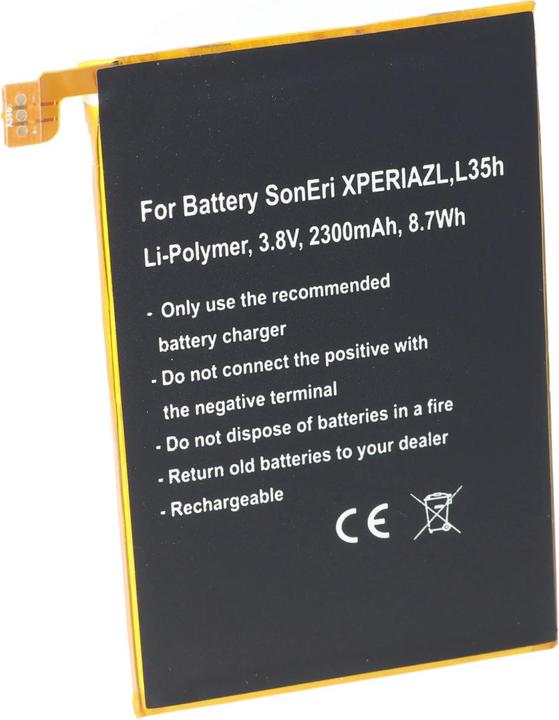 Actual product image AccuCell Battery Sony Ericsson XPERIA ZL, L35h