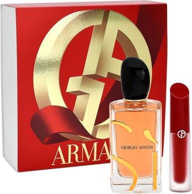 Immagine prodotto Giorgio Armani Si Intense 100ml Eau de Parfum & Lip Maestro Satin 12 4ml (Eau de parfum, 100 ml)