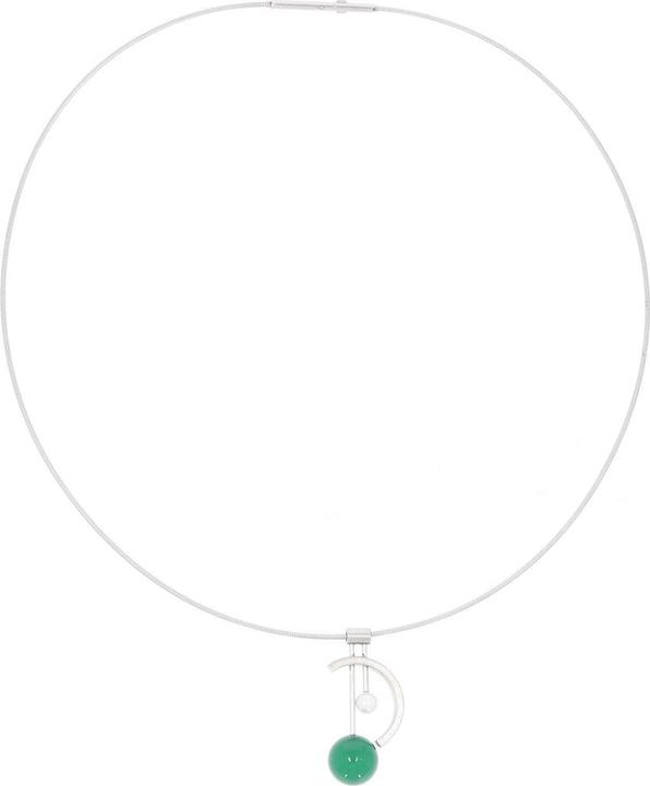 Produktbild Xen Atelier Collier mit Achat grün und Süsswasserzuchtperle 42 cm (Edelstahl, 42 cm)