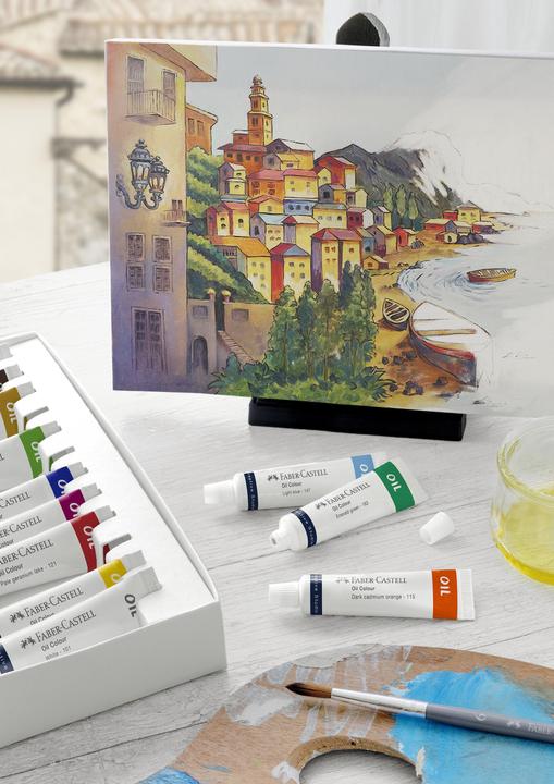 Actual product image Faber-Castell Oil paint (12 colours in 9 ml tubes in cardboard packaging, 9 ml)