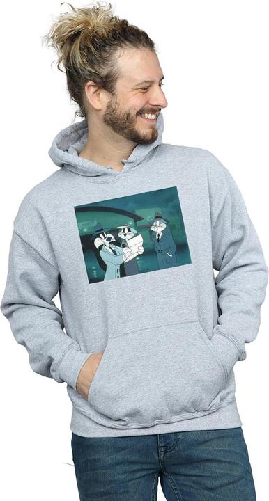 Actual product image Looney Tunes Mens Bugs Bunny Sylvester Letter Hoodie (L)