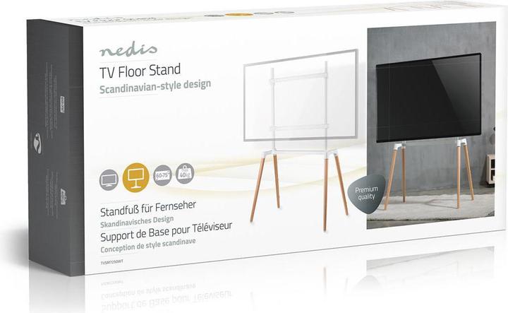 Image du produit Nedis Support TV au sol 60 - 75 " poids maximum supporté par l'écran : 40 kg Design scandinave A (75", 40 kg)