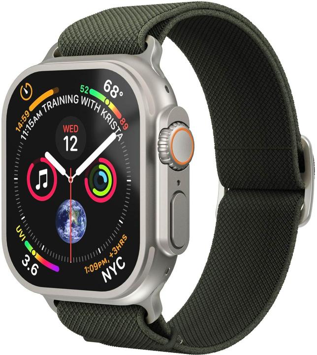 Actual product image Vonmählen Classic nylon wristband for Apple Watch 42 44 45 49 mm olive green (Nylon)