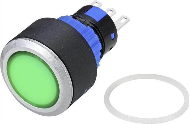 Actual product image Tru Components Pushbutton 250 V/AC 3 A 1 x Off/(On) IP65 momentary 1 pc.