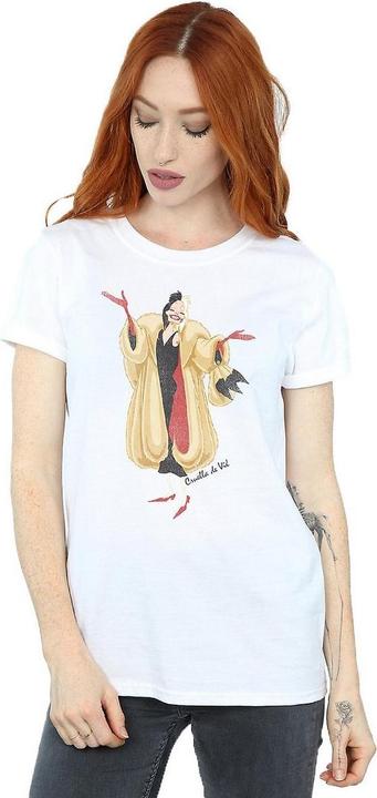Actual product image 101 Dalmatians Womens/Ladies Cruella De Vil Boyfriend T-Shirt (L)