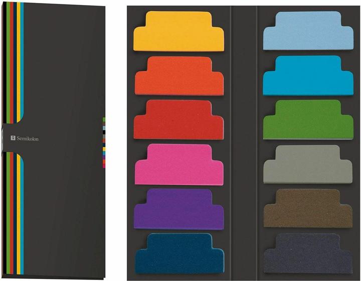 Semikolon Page Marker In 12 colours 6 x 16 cm (2 x 5 cm)
