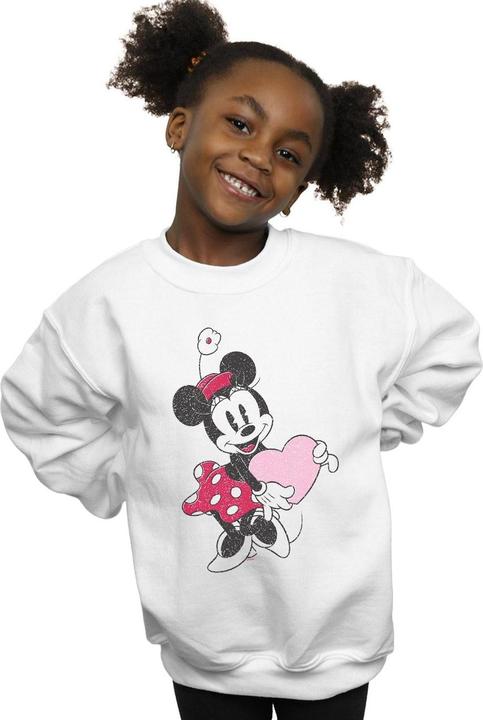Actual product image Disney Girls Minnie Mouse Love Heart Sweatshirt (152, 158)