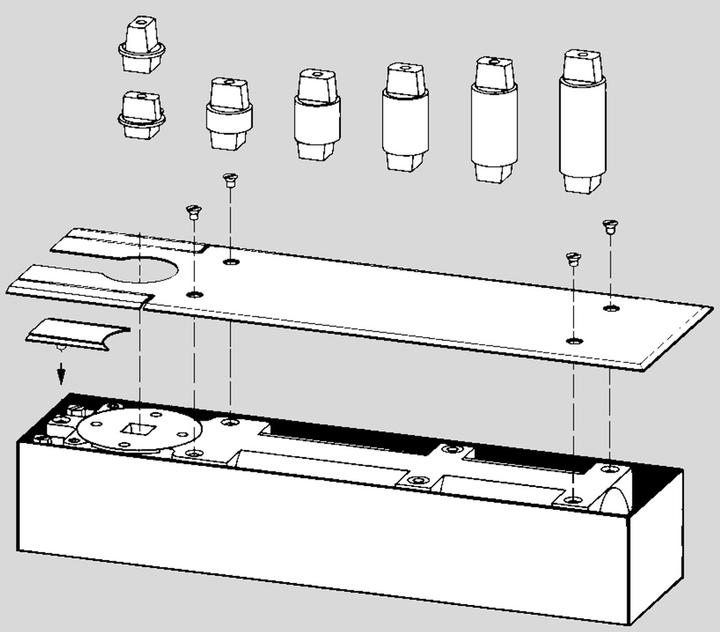 Dormakaba Steckachse zu BTS 75V / 80 / 84 (Zimmertür, Eingangstür, Holztür, Balkontür)