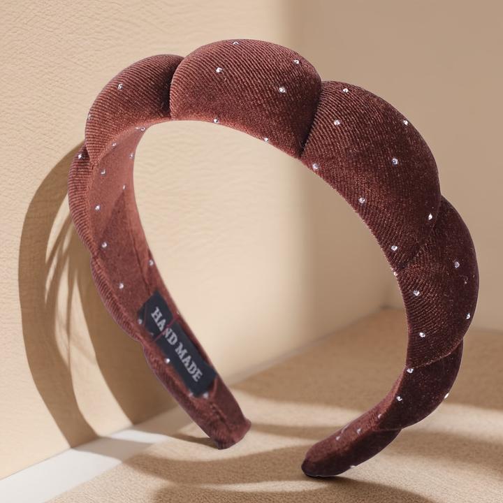 Image du produit Activity Board Samt Wolke geformt Strass Stirnbänder, einfachen Stil, weichen Schwamm Haarbänder für Gesicht