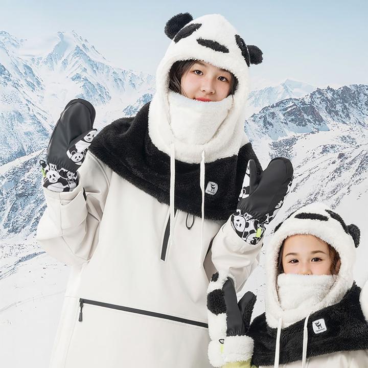 Produktbild Qunature The others Panda Heat Transfer Ski Gloves Kids Size S - Black/White (S)