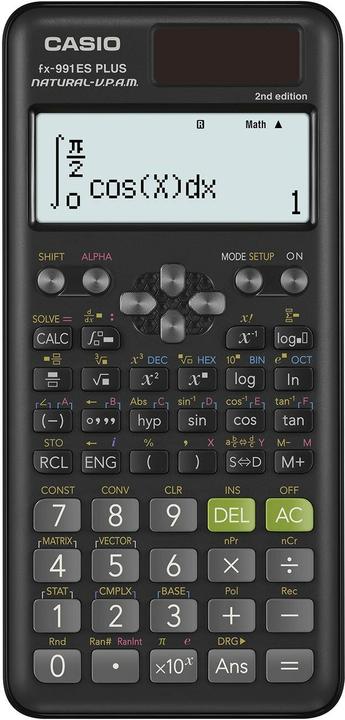 Casio FX991ES Plus 2ème édition (Cellules solaires, Piles)