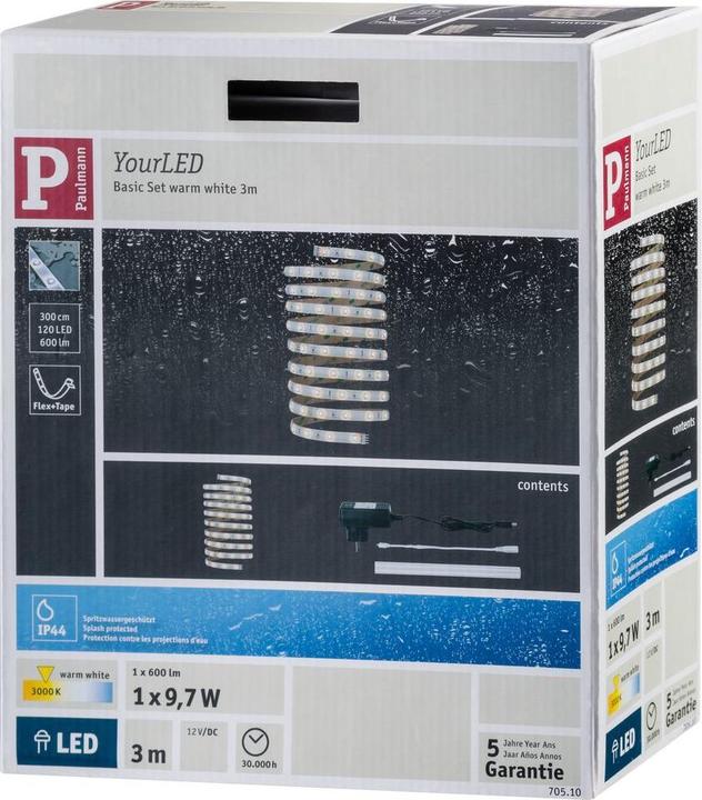 Immagine prodotto Paulmann Strisce LED YourLED IP44 3m Start (Bianco caldo, 300 cm, Interno)