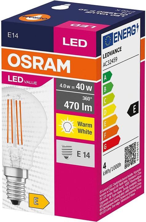 Produktbild Osram Value (E14, 4 W, 470 lm, 1 x, E)