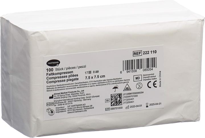 Produktbild IVF Hartmann Faltkompresse Typ 17 7.5x7.5cm 8 fach