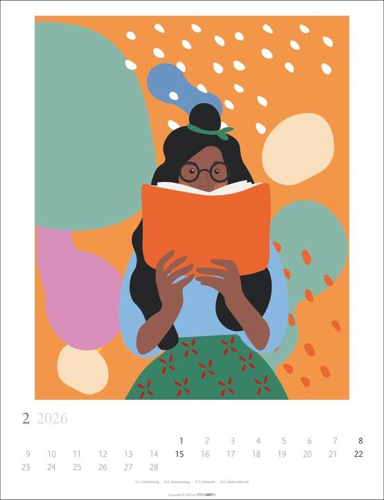 Actual product image Book Love Kalender 2026 (30 x 39 cm, German)
