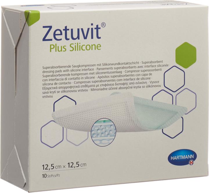 Actual product image Zetuvit Plus Silicone 12.5x12.5cm (10 x)