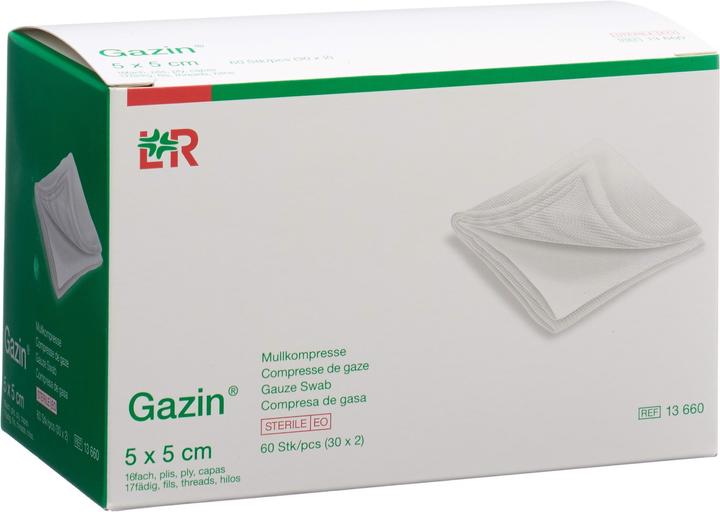 Produktbild Gazin Mullkompressen 5x5cm 16-fach steril