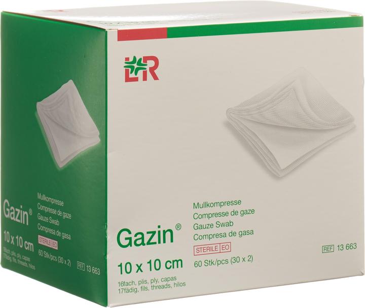 Produktbild Gazin Mullkompressen 10x10cm 16-fach steril