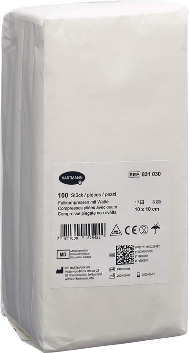 Immagine prodotto IVF Hartmann Faltkompresse Watte Typ 17 10x10cm 8 fach