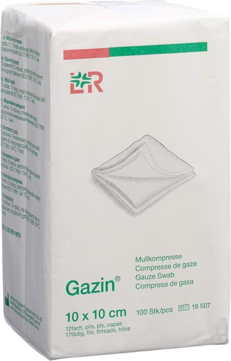 Gazin Mullkompressen 10x10cm 12-fach unsteril