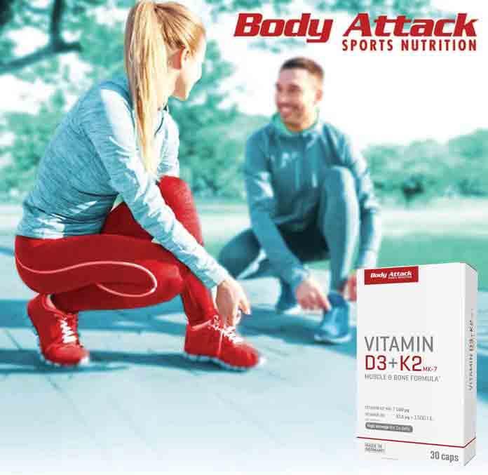 Image du produit Body Attack Vitamin D3 + K2 (30 pièce(s), Capsules, 16.30 g)