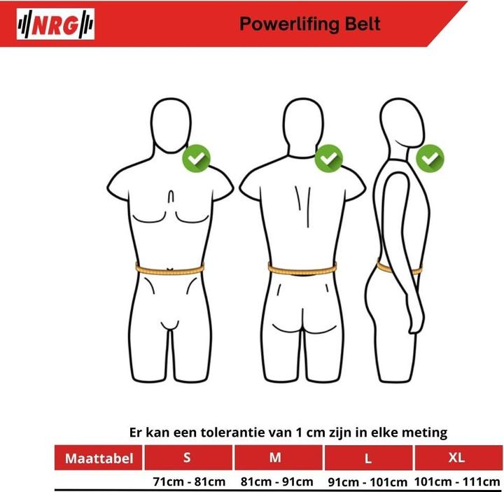 Actual product image NRG Fitness Weightlifting belt - Size: XL
