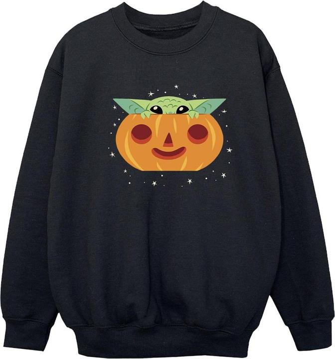 Actual product image Star Wars Boys The Mandalorian Grogu Pumpkin Sweatshirt (152, 158)
