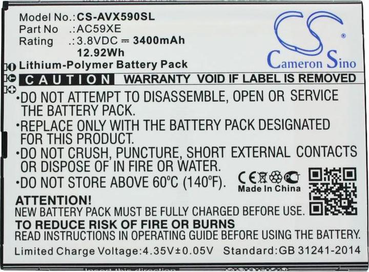 Actual product image AccuCell Battery suitable for Archos 59 Xenon Battery AC59XE