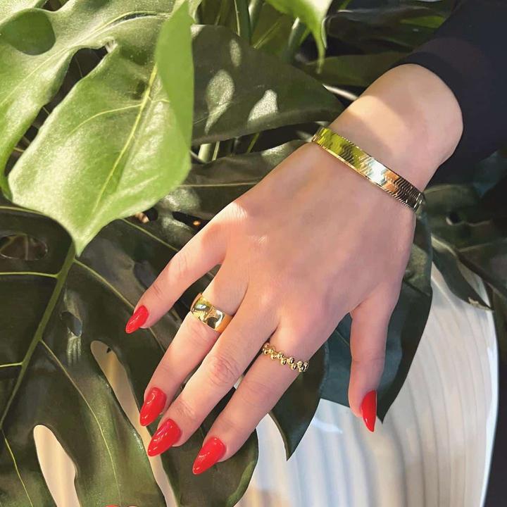 Image du produit Candy Bracelet Herringbone XL, argent sterling 925, plaqué or (19 cm, Plaqué or 18k, Argent sterling 925)