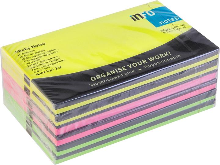 Bloc-notes Sticky Notes 12.5 x 7.5 cm, 6 blocs de 80 feuilles (125 x 75 mm)
