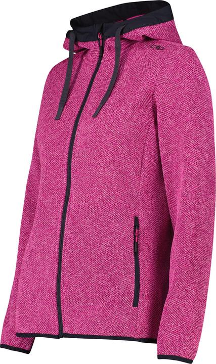 Actual product image CMP Campagnolo Women's Jacquard Knitted Jacket Fix Hood (36)