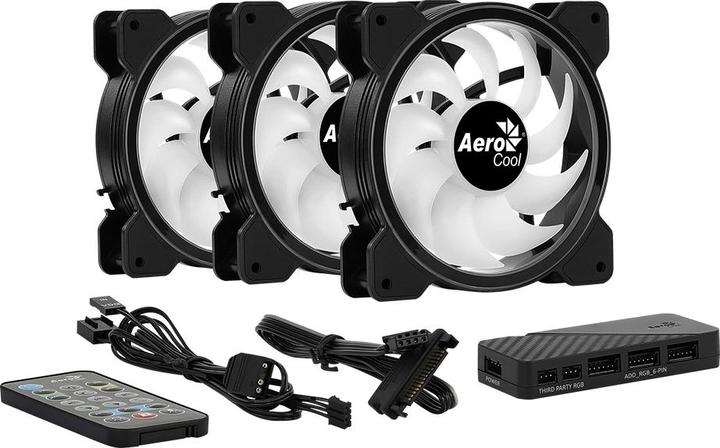 Actual product image AeroCool Saturn 12F ARGB Pro motherboard fan (120 mm, 3 x)