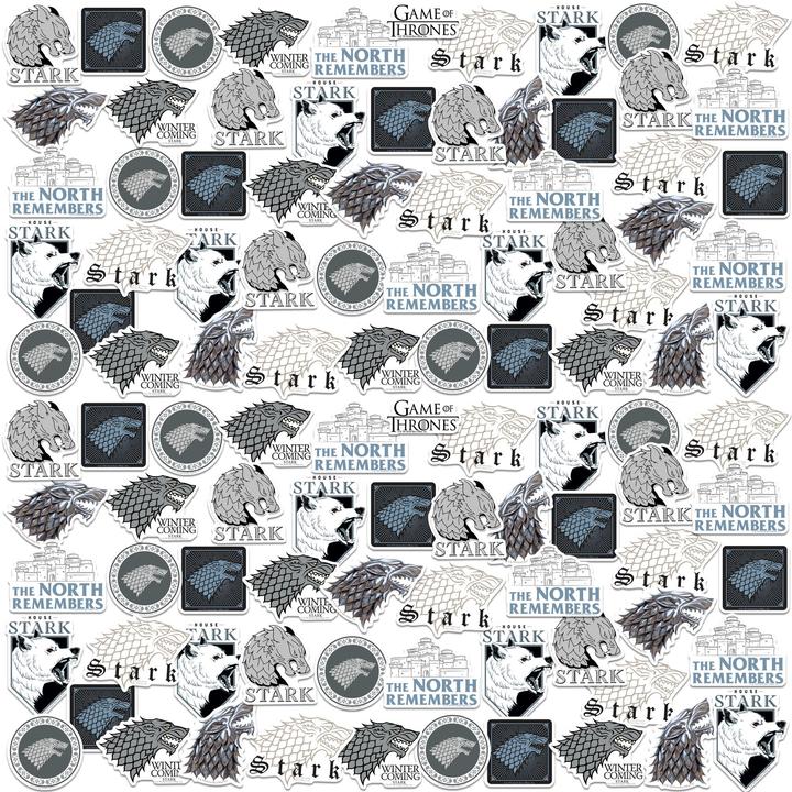 Produktbild Game of Thrones Stark Aufkleber Deluxe 100erPack Vinyl
